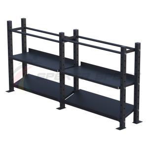 Купить Модульный стеллаж для гантелей, гирь и медболов 2580х430х1200 (2 секции) в Чадане 