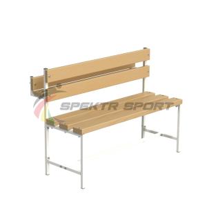 Купить Скамейка для раздевалок со спинкой и лотком (разборная) 1500 мм в Чадане 