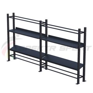 Купить Модульный стеллаж для гантелей, гирь и медболов 3780х430х1950 (2 секции) в Чадане 