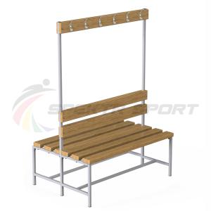 Купить Скамейка с вешалкой для раздевалок двухсторонняя (разборная) 1200 мм в Чадане 