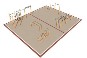 Купить Площадка уличная для воркаут Дворовая 4_76mm в Чадане 