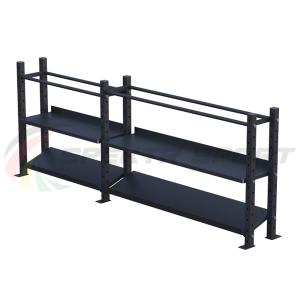 Купить Модульный стеллаж для гантелей, гирь и медболов 3180х430х1200 (2 секции) в Чадане 