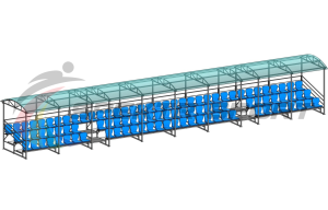 Купить Трибуна для зрителей 3 ряда на 100 мест с навесом v2 (18630) в Чадане 