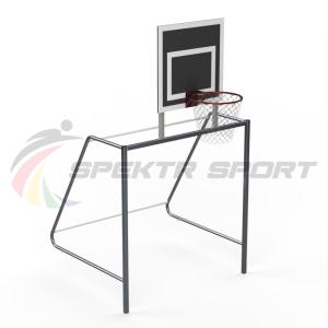 Купить Ворота мини-футбольные детские с баскетбольным щитом из фанеры и кольцом в Чадане 